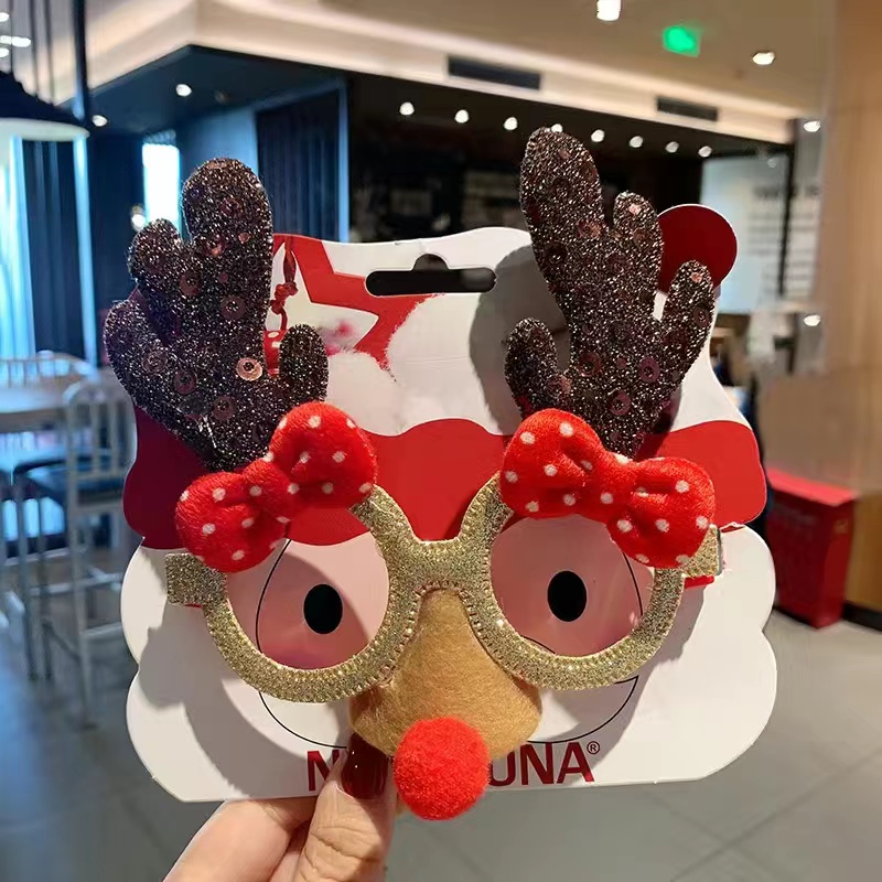 Creative Glasses Frames And Props For Christmas Party Decorations