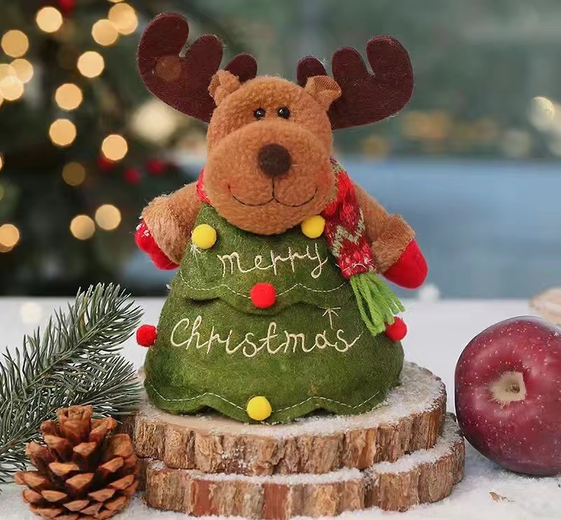 Apple Tote With Christmas Decorations